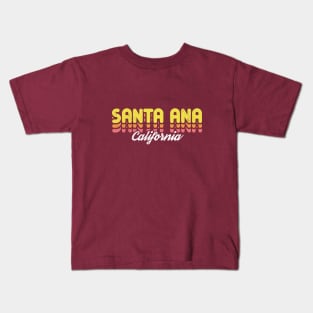 Retro Santa Ana California Kids T-Shirt